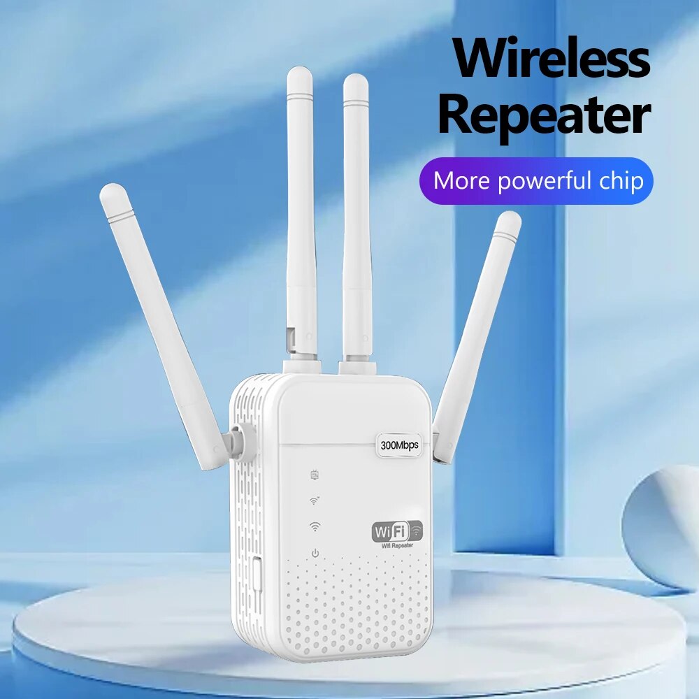 Wifi Range Extender - Penguat wi-fi nirkabel 300Mbps, Router sinyal