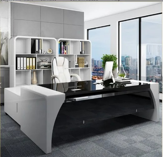 Office Tech Furniture - Meja Komputer Kantor Eksekutif CEO Desain