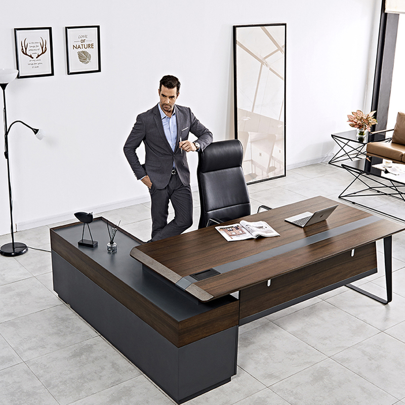 Office Tech Furniture - Desain Meja Kerja Kantor Kayu Mewah