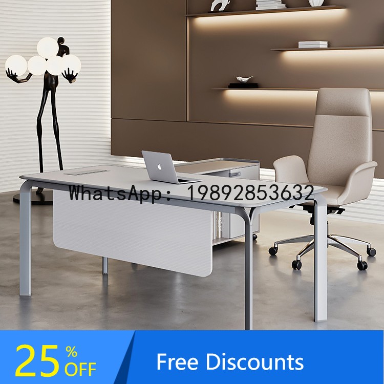 Office Tech Furniture - Meja Kantor YFY, Meja Manajer, Sederhana
