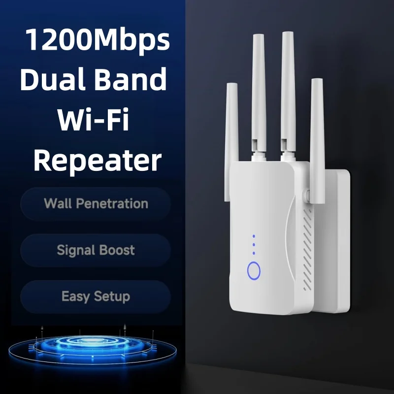 Wifi Range Extender - Pengulang WiFi Dual Band 2.4G/5GHz 1200Mbps