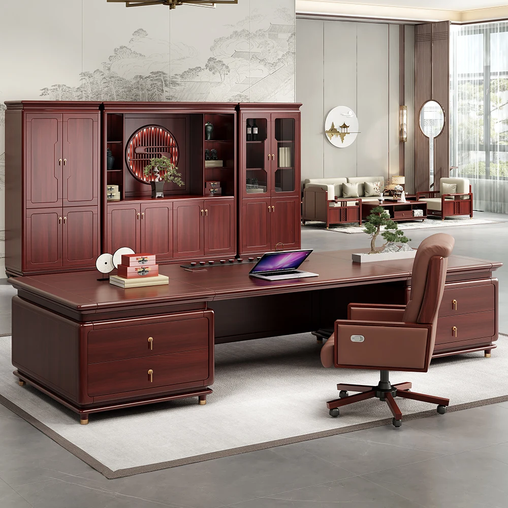 A untuk Meja Kantor Kayu Mewah - Office Tech Furniture ulasan dan harga