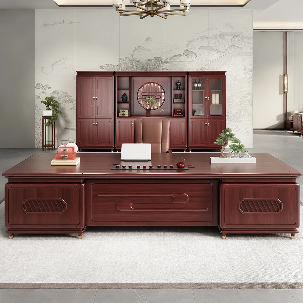 A untuk Meja Kantor Kayu Mewah - Office Tech Furniture ulasan dan harga
