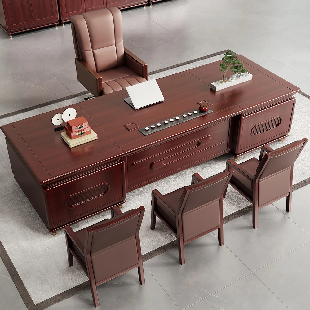 A untuk Meja Kantor Kayu Mewah - Office Tech Furniture ulasan dan harga