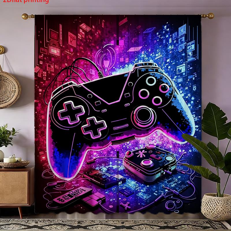 Tirai Neon Gaming Controller T - Tech Office Youtube ulasan dan harga