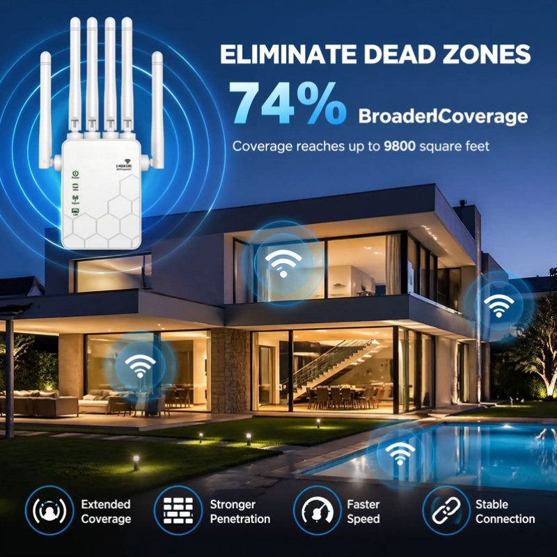 AX1800 WiFi 6 Extender Dual Ba - Wifi Range Extender ulasan dan harga