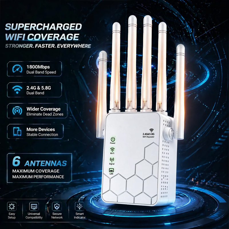 AX1800 WiFi 6 Extender Dual Ba - Wifi Range Extender ulasan dan harga