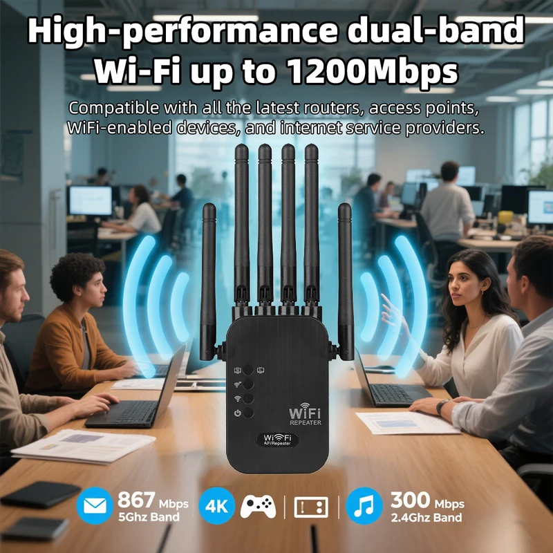 Penguat Sinyal WiFi 5G Nirkabe - Wifi Range Extender ulasan dan harga