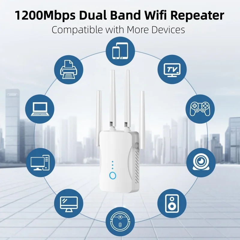1200Mbps Dual Band WiFi Repeat - Wifi Range Extender ulasan dan harga