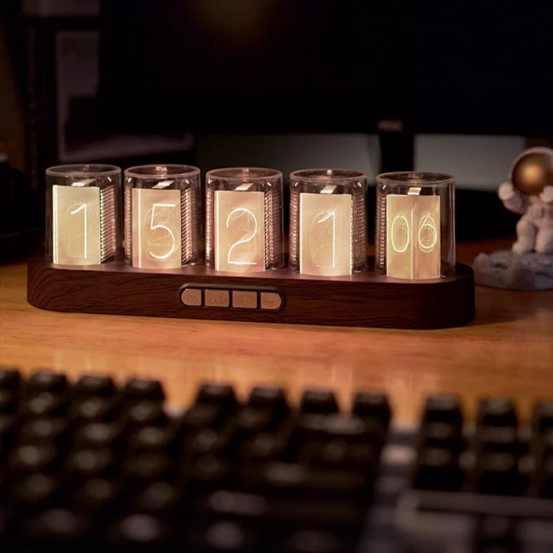 Jam LED Nixie Tube RGB Gaming  - Tech Office Youtube ulasan dan harga