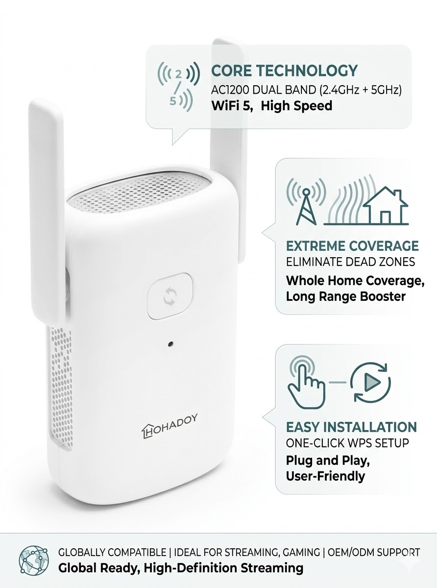 1200Mbps Dual Band WiFi Repeat - Wifi Range Extender ulasan dan harga