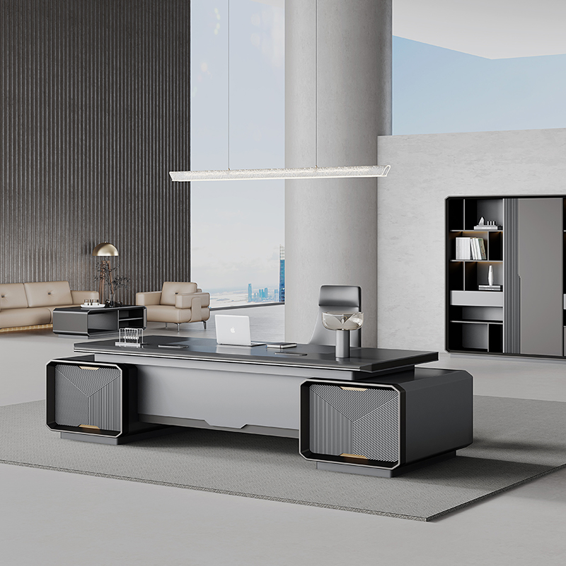 -Meja Kayu Mewah Modern Desain - Office Tech Furniture ulasan dan harga
