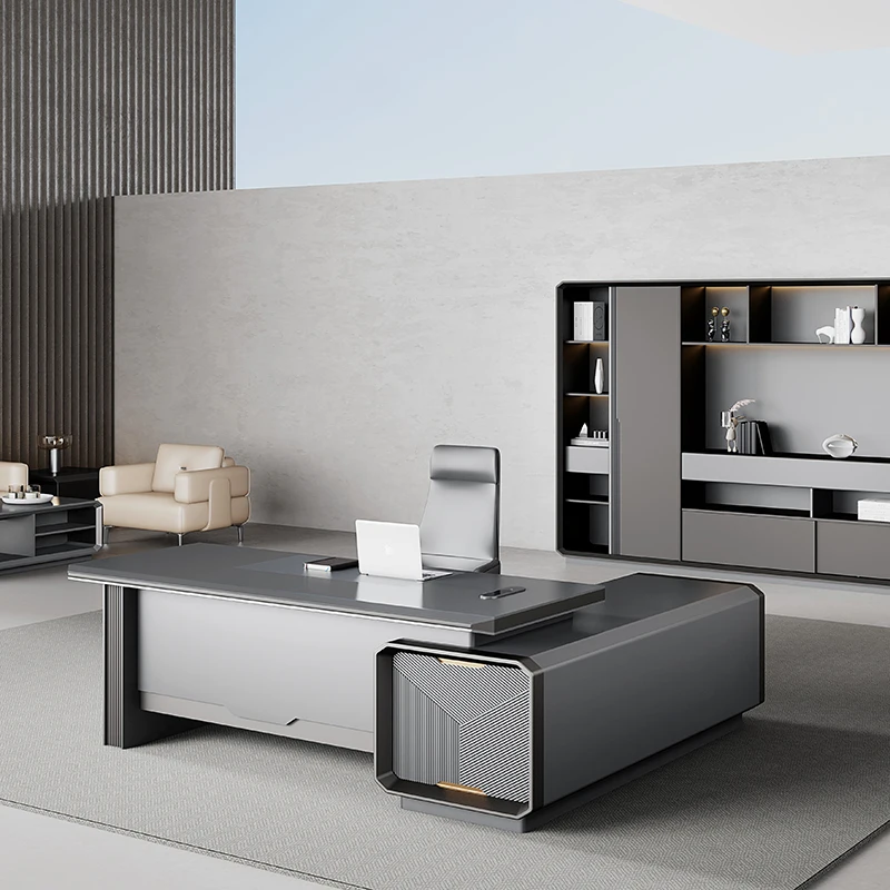 -Meja Kayu Mewah Modern Desain - Office Tech Furniture ulasan dan harga