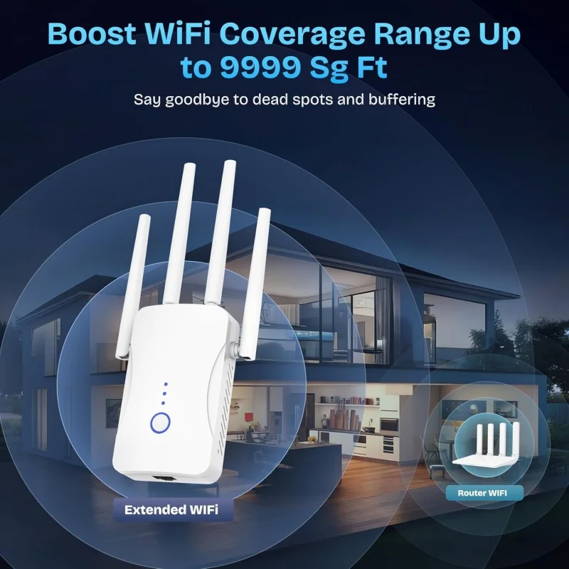 Pengulang WiFi Dual Band 2.4G/ - Wifi Range Extender ulasan dan harga