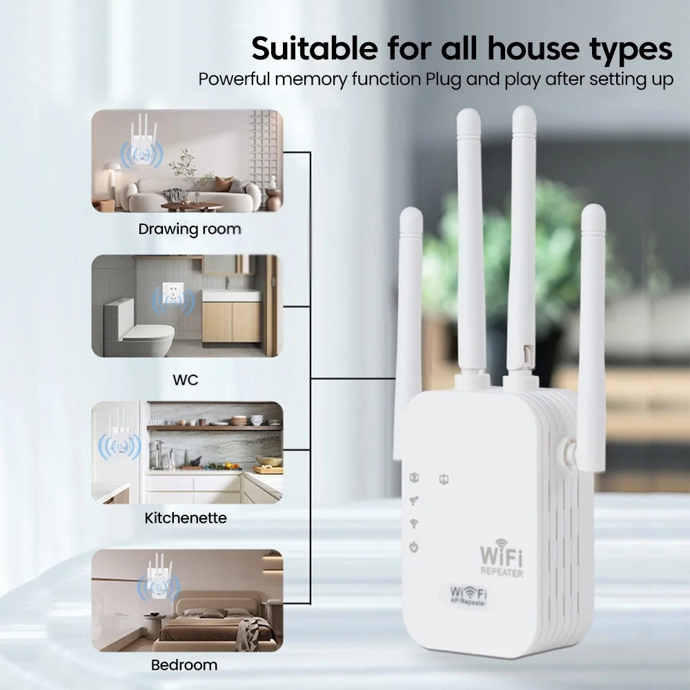 Penguat Sinyal WiFi Nirkabel 3 - Wifi Range Extender ulasan dan harga