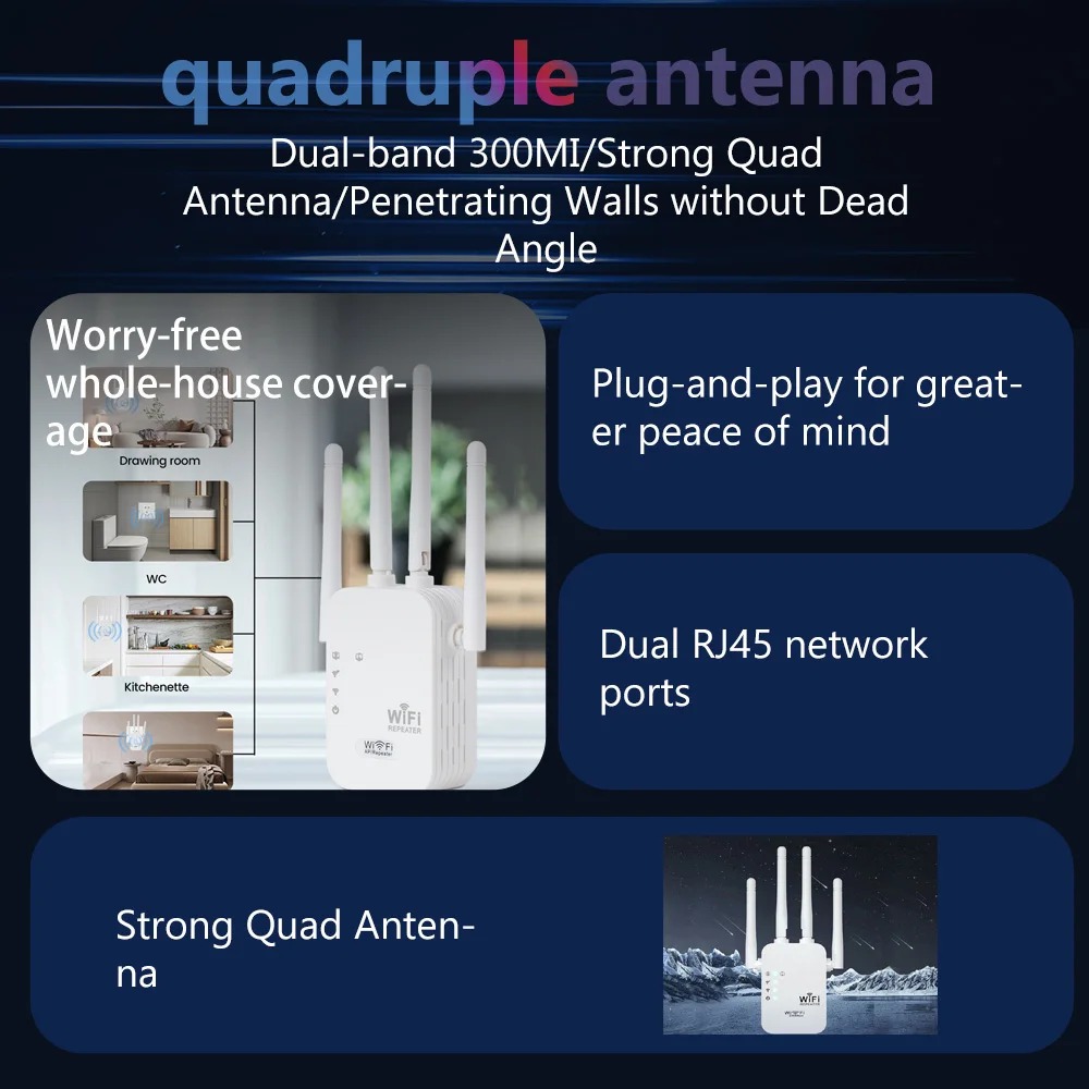 Penguat Sinyal WiFi Nirkabel 3 - Wifi Range Extender ulasan dan harga